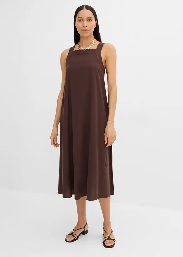 Maxikleid aus Leinenmix mit Bindedetail hinten, bonprix