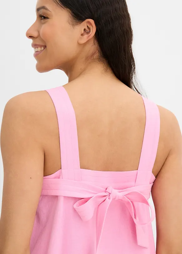 Maxikleid aus Leinenmix mit Bindedetail hinten, bonprix