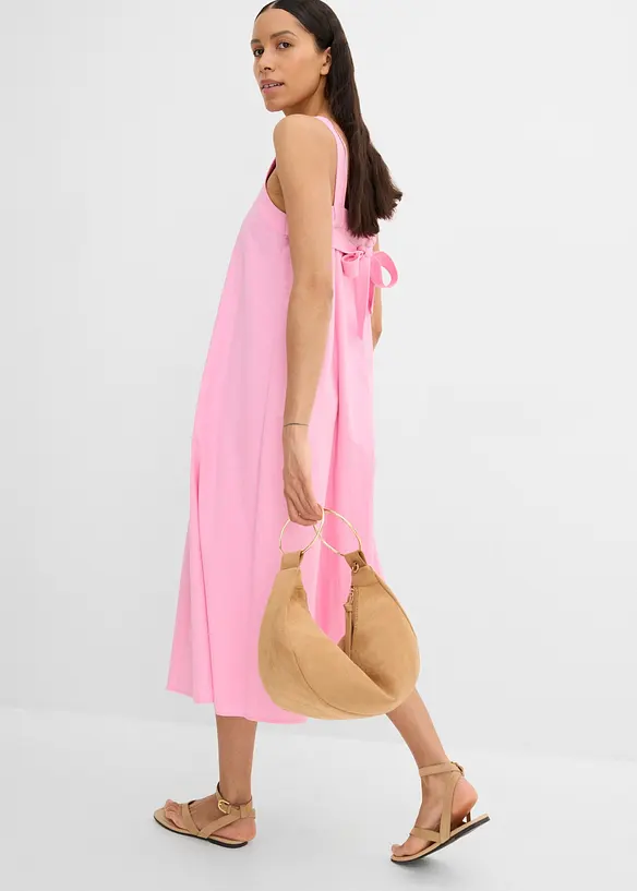 Maxikleid aus Leinenmix mit Bindedetail hinten, bonprix