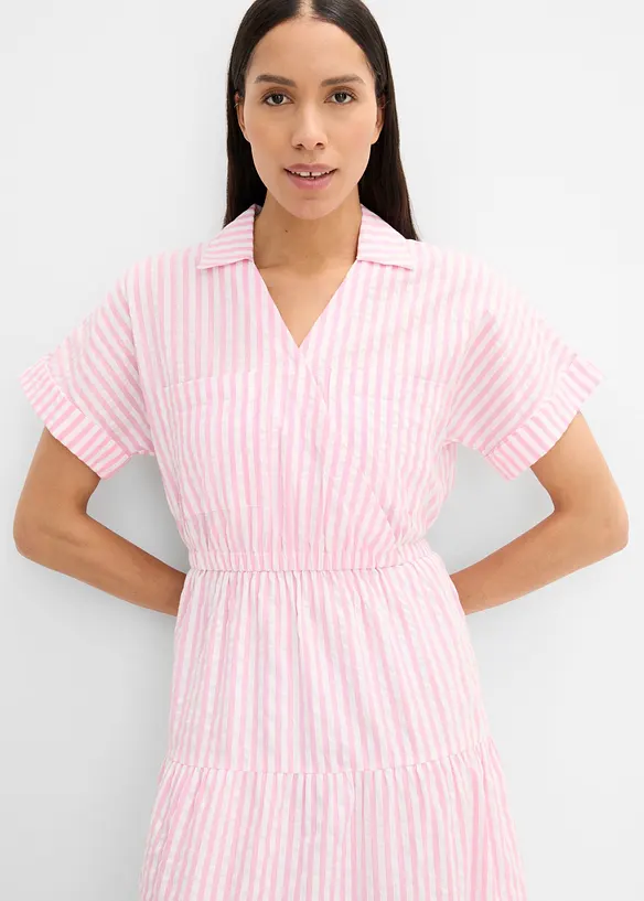 Robe style portefeuille 100% coton, bonprix