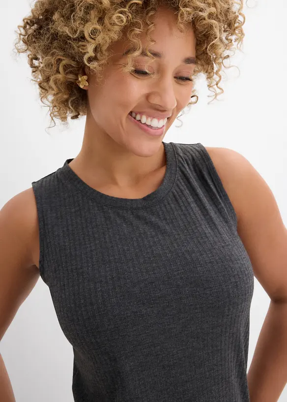 Robe c&ocirc;tel&eacute;e et fendue sur les c&ocirc;t&eacute;s, bonprix