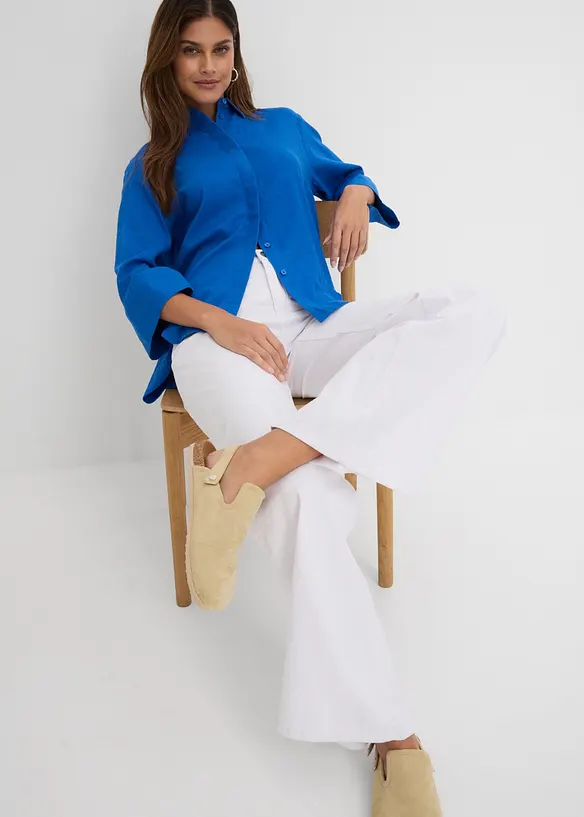 Jean large, taille mi-haute, extensible, bonprix