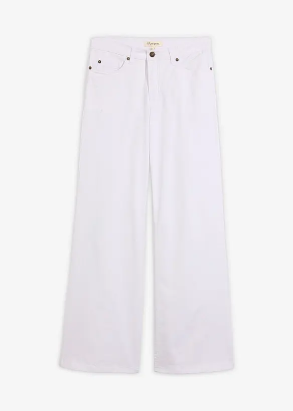 Jean large, taille mi-haute, extensible, bonprix