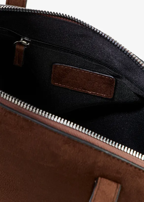 Umh&auml;ngetasche in Velourslederoptik, bonprix