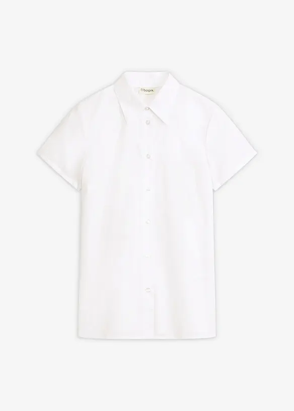 Chemisier manches courtes en popeline, bonprix