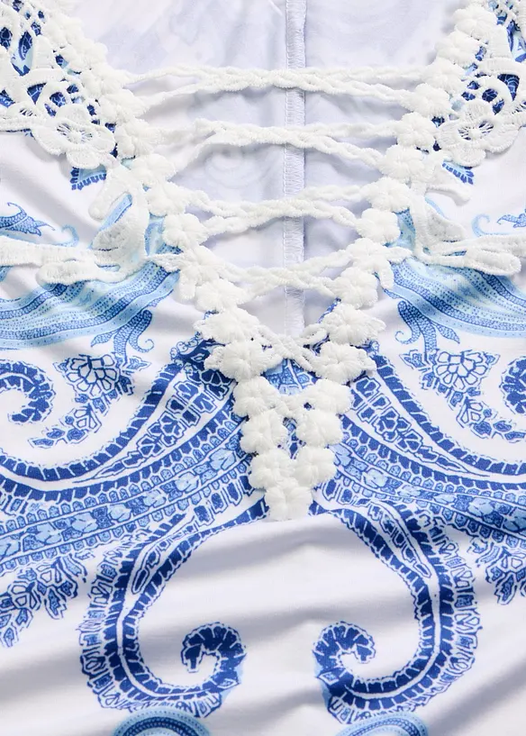 Robe &eacute;vas&eacute;e &agrave; encolure Bardot, bonprix