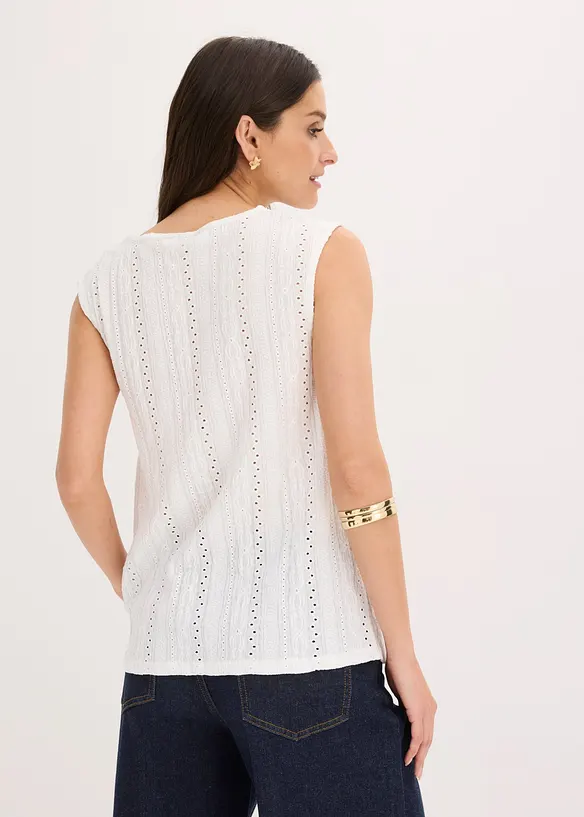 Top en broderie anglaise, bonprix