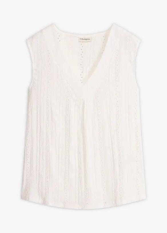 Top en broderie anglaise, bonprix