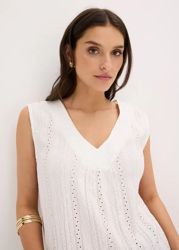 Top en broderie anglaise, bonprix