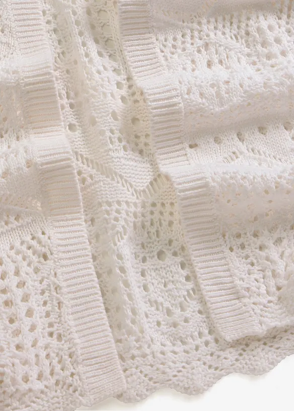 Gilet en maille ajour&eacute;e, bonprix