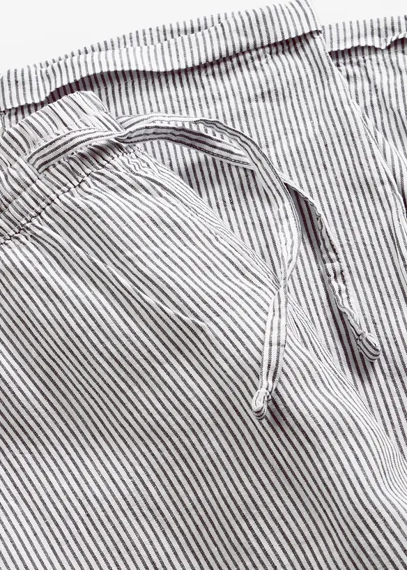 Leinenhose mit Elastik-B&uuml;ndchen, bonprix
