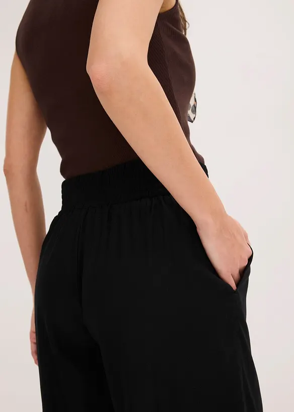 Bermuda en viscose avec ceinture &agrave; nouer, bonprix