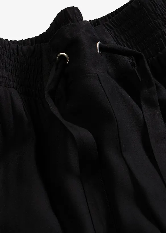 Bermuda en viscose avec ceinture &agrave; nouer, bonprix