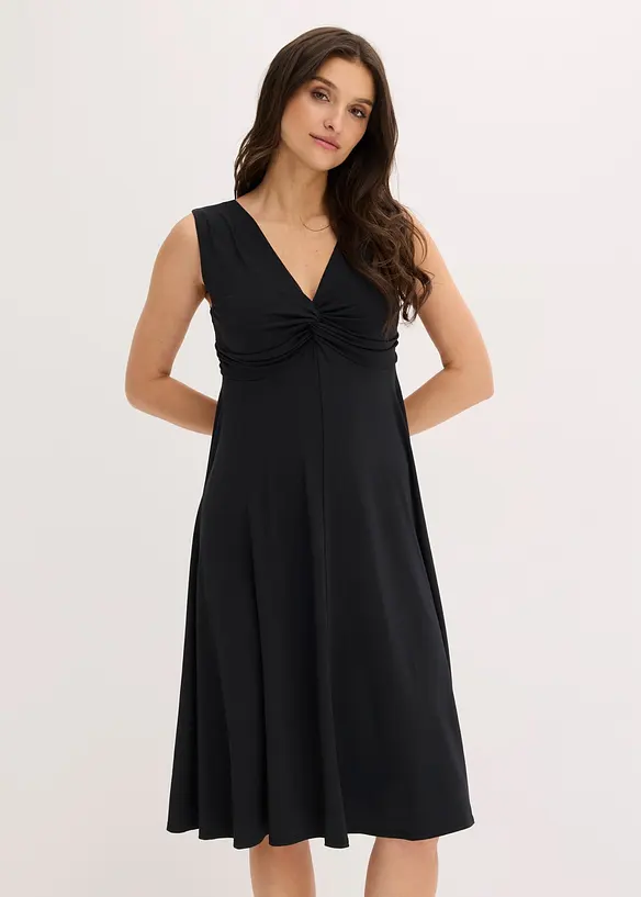 Robe en jersey avec d&eacute;collet&eacute; en V, bonprix