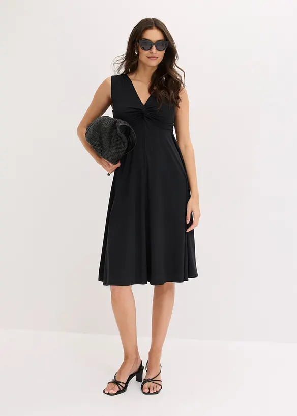 Robe en jersey avec d&eacute;collet&eacute; en V, bonprix