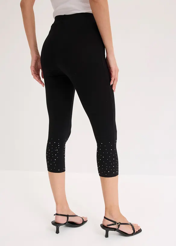 Legging 3/4 en coton extensible, bonprix
