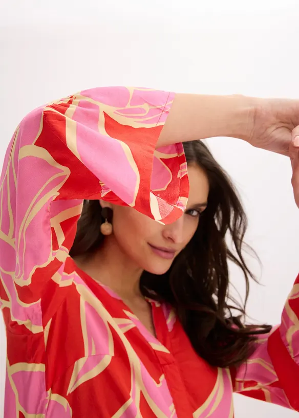 Tunika-Kleid aus flie&szlig;ender Viskose, bonprix