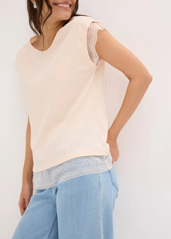 T-shirt boxy en coton, bonprix