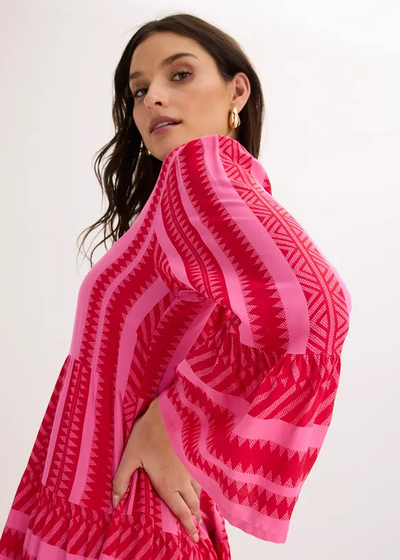 Maxikleid aus flie&szlig;ender Viskose, bonprix