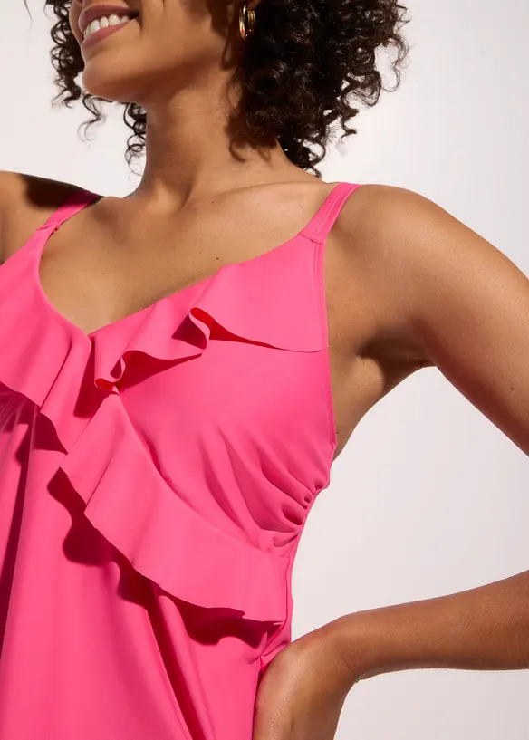 Tankini (ens. 2 pces) &agrave; volants, bonprix