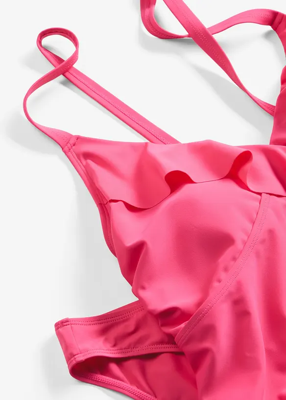 Tankini (ens. 2 pces) &agrave; volants, bonprix