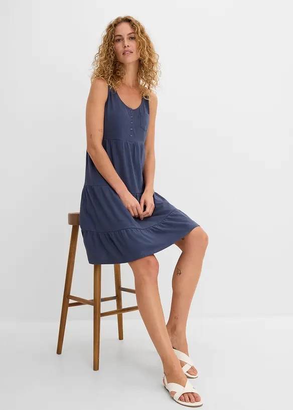 Baumwoll Jerseykleid, kurz, bonprix