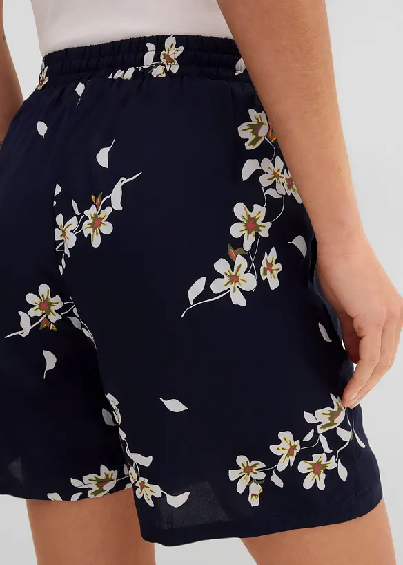 Lot de 2 shorts en viscose avec ceinture &agrave; nouer, bonprix