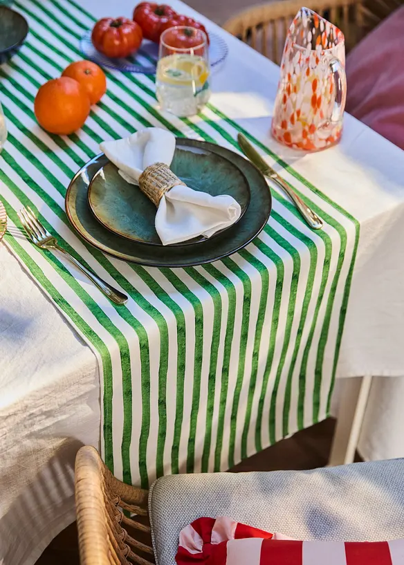 Chemin de table ray&eacute;, d&eacute;perlant, bonprix