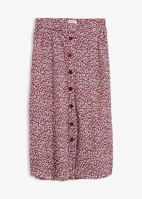 Midi-Viskoserock mit Taschen, bonprix