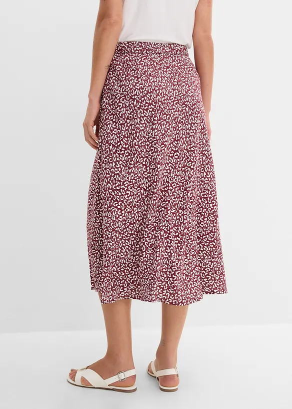 Midi-Viskoserock mit Taschen, bonprix