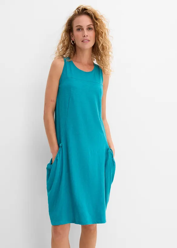 Baumwoll-Jerseykleid mit Taschen, bonprix