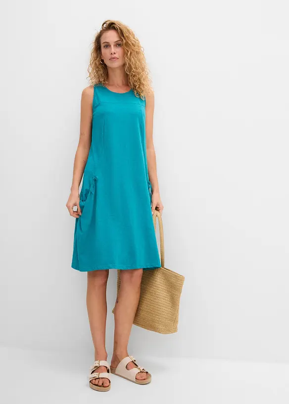 Baumwoll-Jerseykleid mit Taschen, bonprix