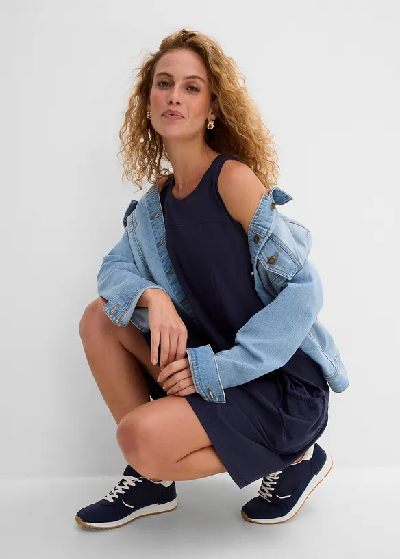 Robe en jersey coton avec poches, bonprix