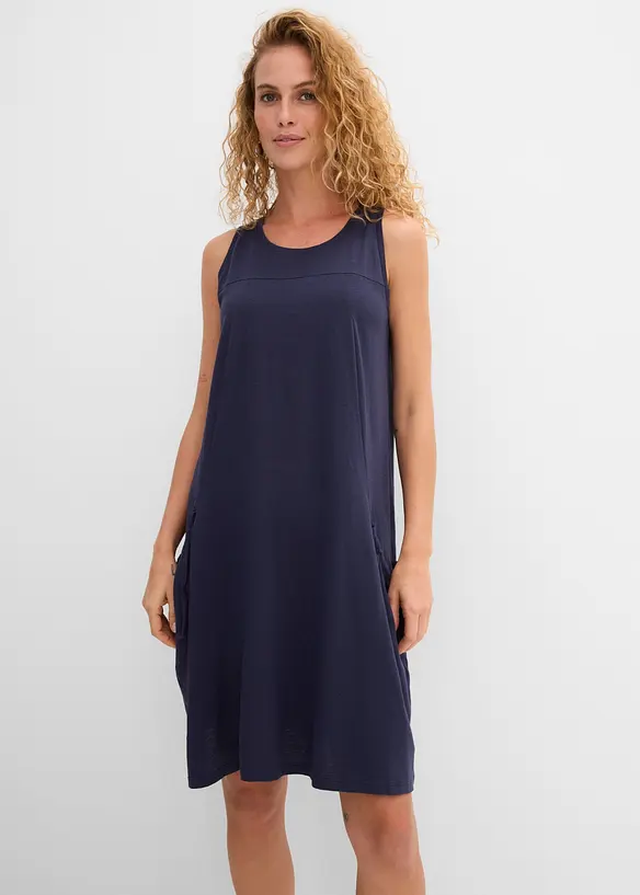 Robe en jersey coton avec poches, bonprix