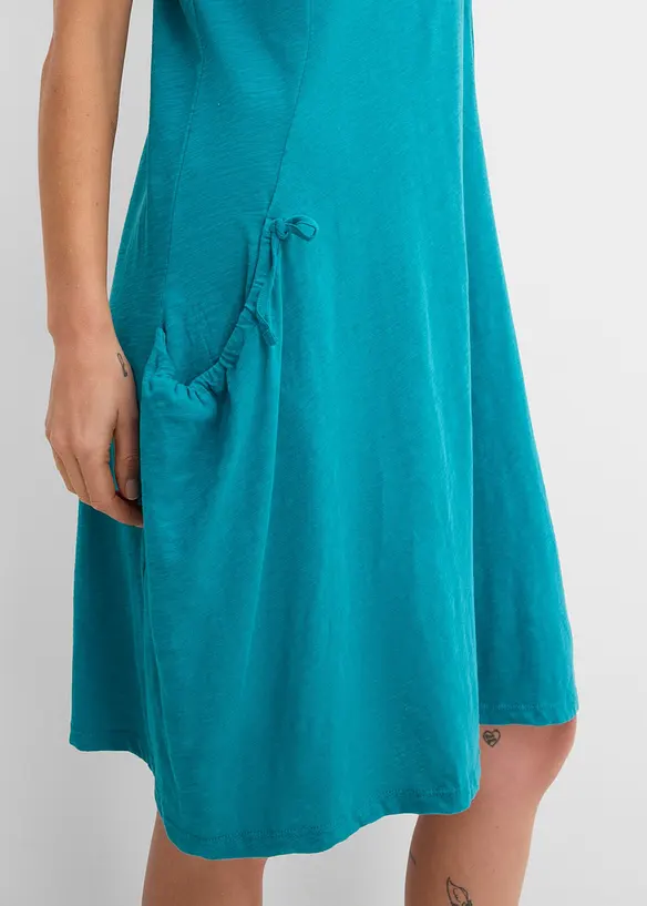 Baumwoll-Jerseykleid mit Taschen, bonprix