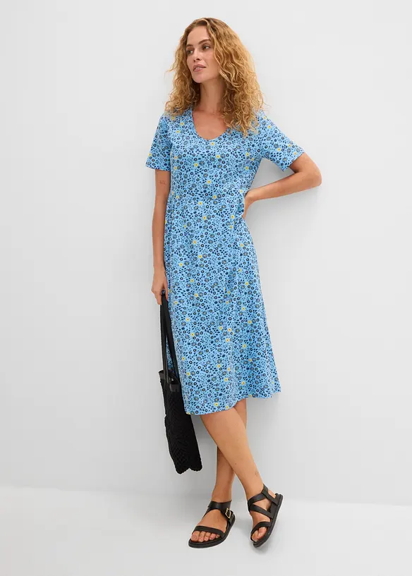Robe midi en jersey coton, bonprix
