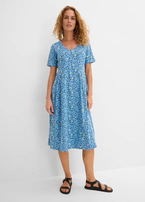 Robe midi en jersey coton, bonprix