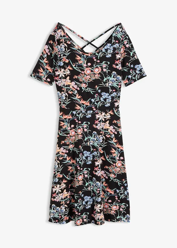 Knieumspielendes Jerseykleid in A-Linie, bonprix