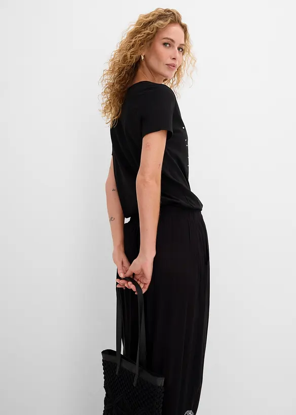 Flammgarn-Shirt aus Bio-Baumwolle, kurzarm, bonprix