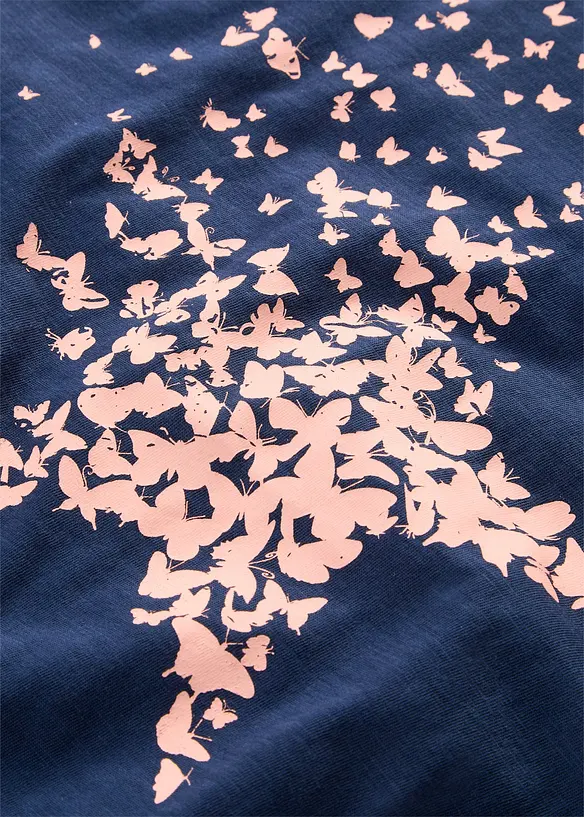 T-shirt coton en fil flamm&eacute;, manches courtes, bonprix