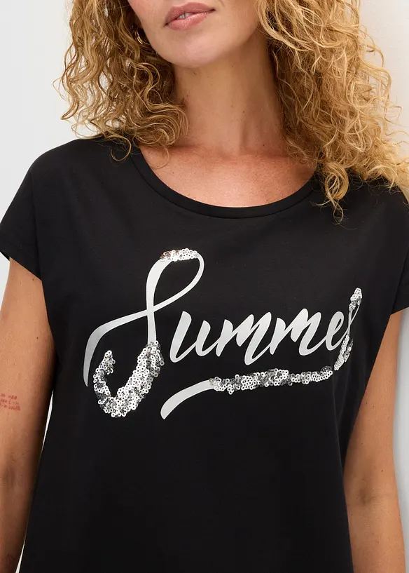 Shirt mit Pailletten, bonprix