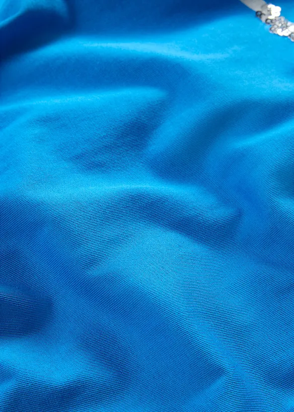 T-shirt avec inscription &agrave; sequins, bonprix