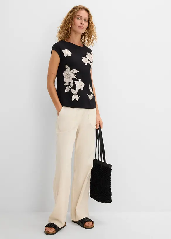 T-shirt &agrave; motif floral, bonprix