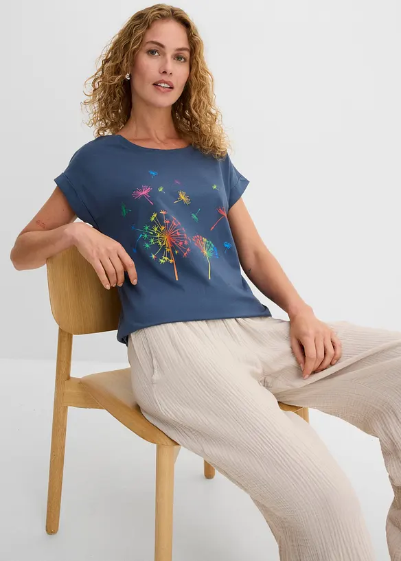 T-shirt &agrave; imprim&eacute; floral, bonprix