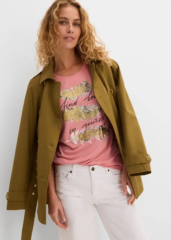 T-Shirt mit Glitzerdruck, bonprix