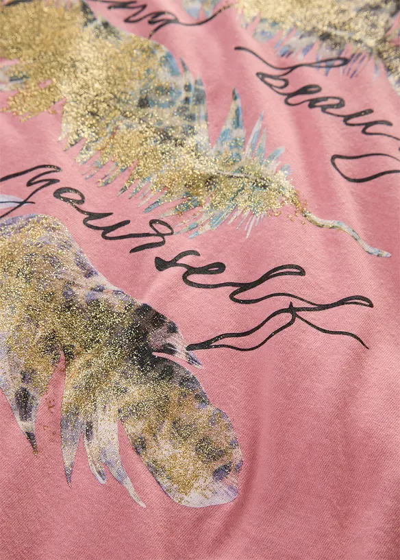 T-Shirt mit Glitzerdruck, bonprix