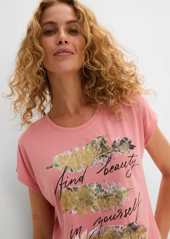 T-Shirt mit Glitzerdruck, bonprix