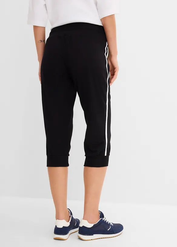 Lot de 2 pantalons de jogging en coton, longueur 3/4, bonprix