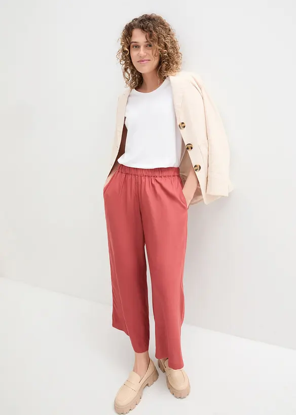 Pantalon large en viscose fluide, bonprix