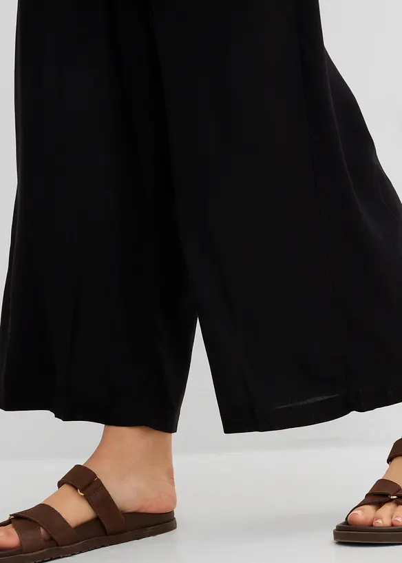 Pantalon large en viscose fluide, bonprix